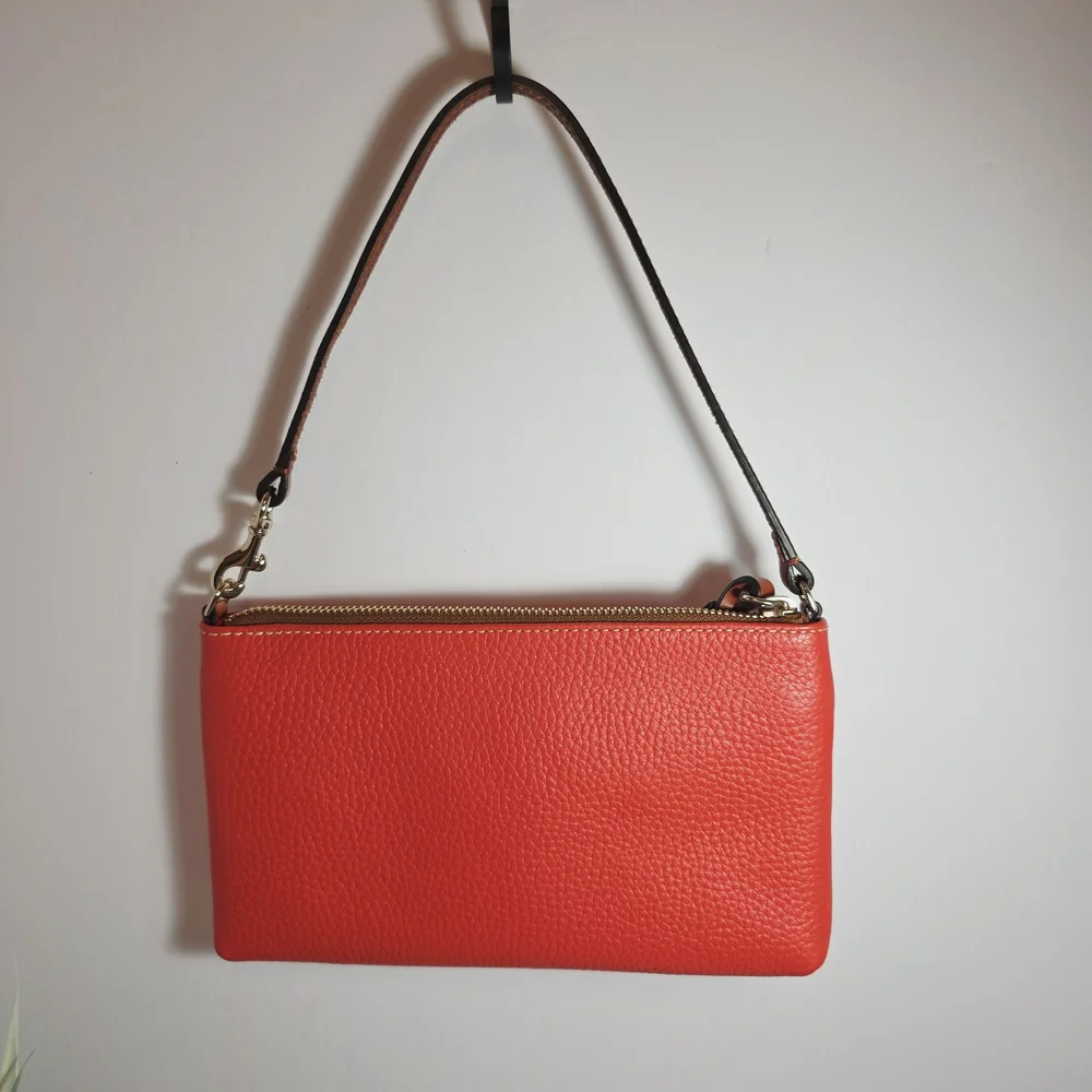Dooney & Bourke Red Leather Hand Bag - Picture 4 of 9